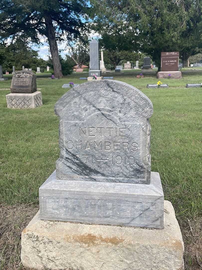 Nettie Chambers's grave. Photo 2