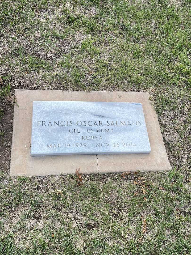 Francis Oscar Salmans's grave. Photo 3