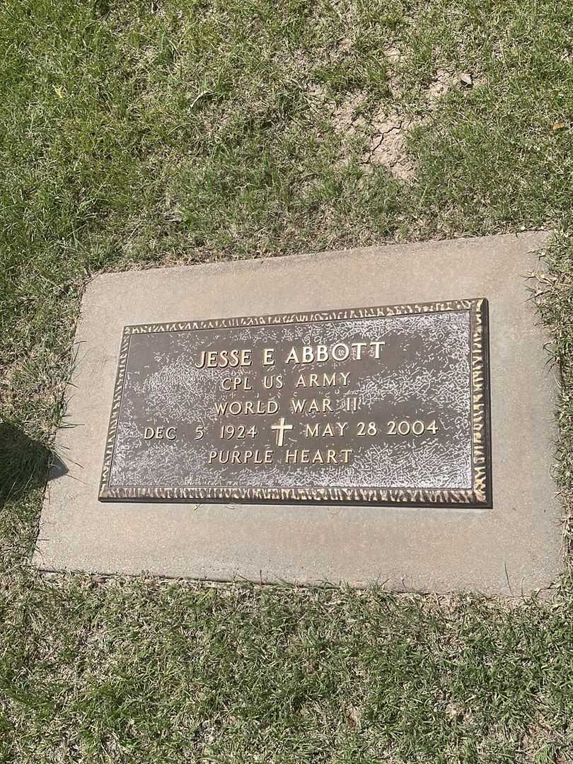 Jesse Eugene Abbott's grave. Photo 3