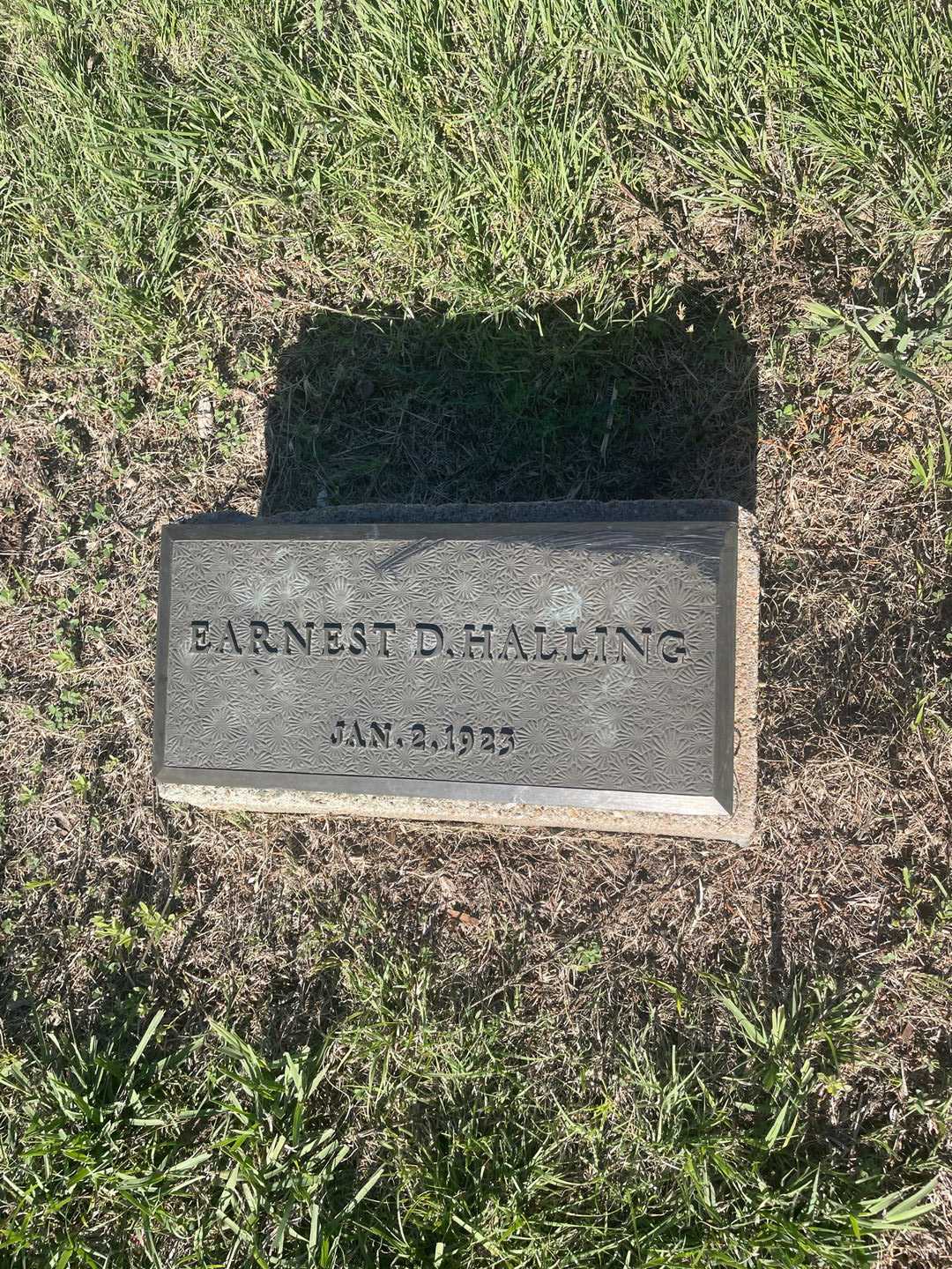 Earnest D. Halling's grave. Photo 2
