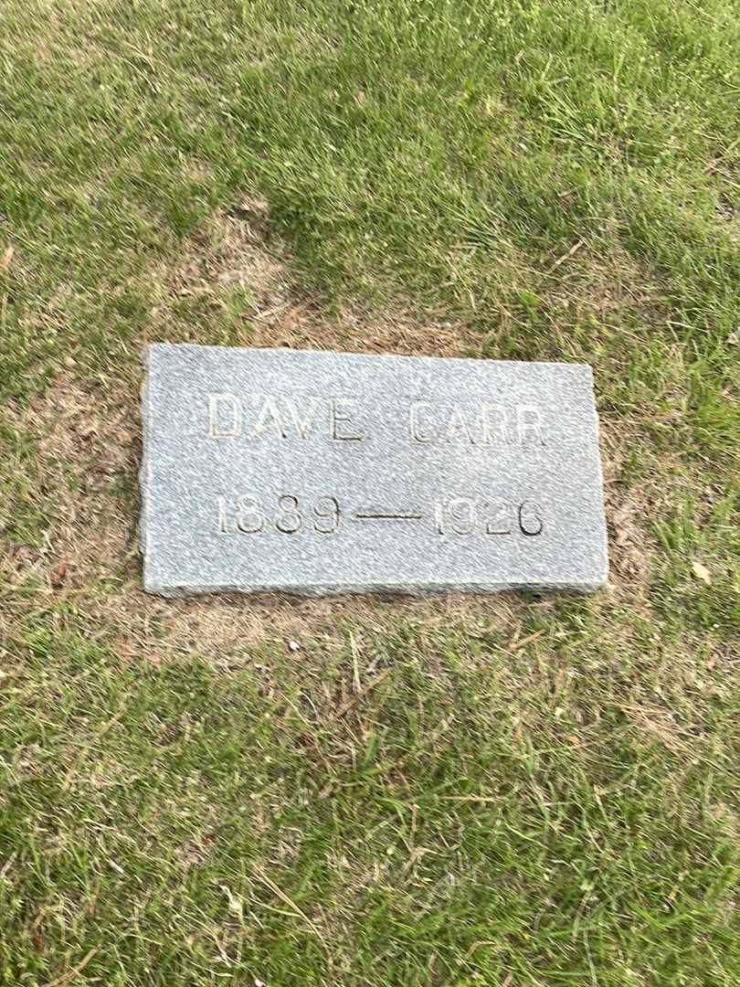 David "Dave" Carr's grave. Photo 2