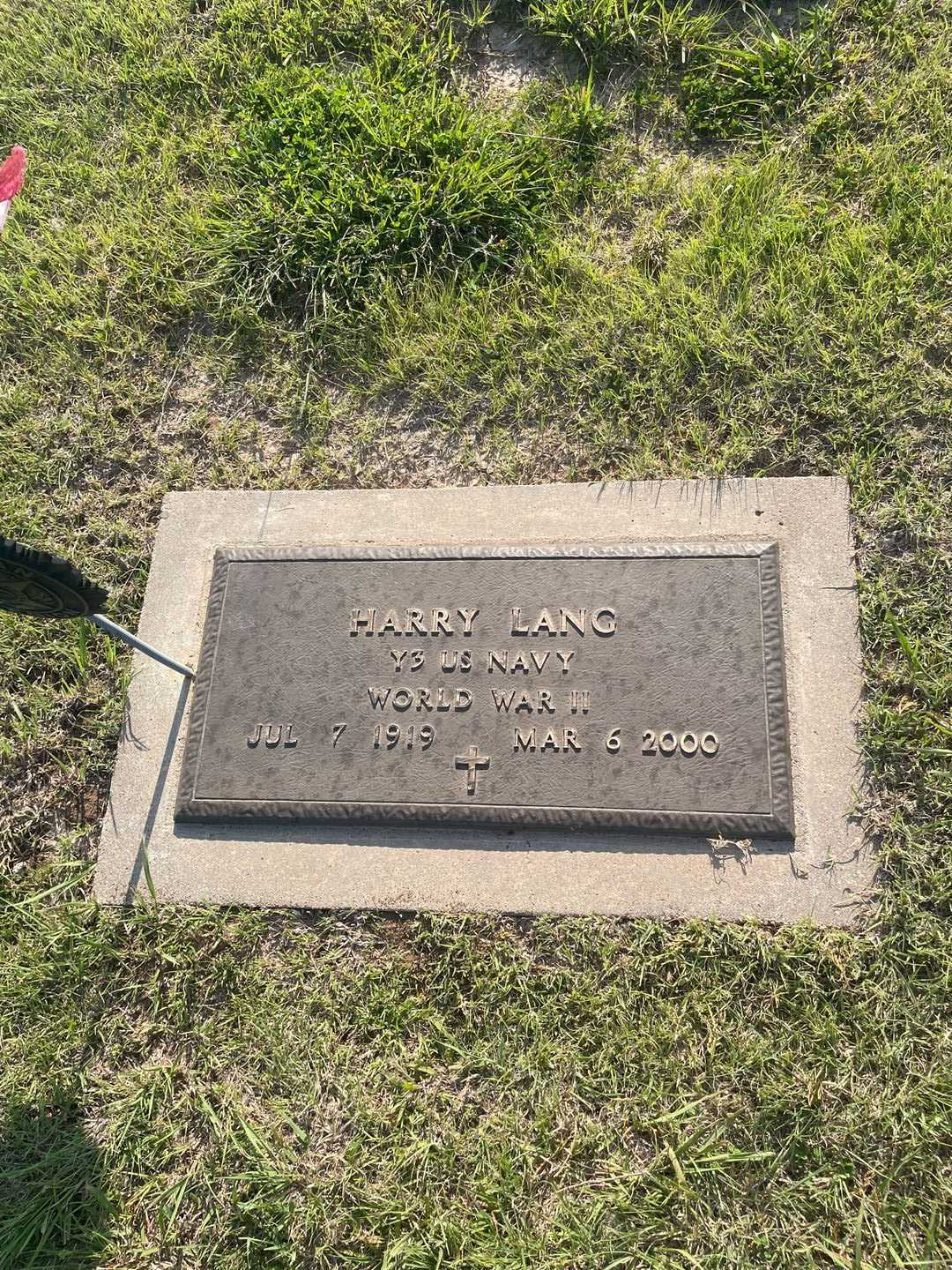Harry Lang's grave. Photo 3