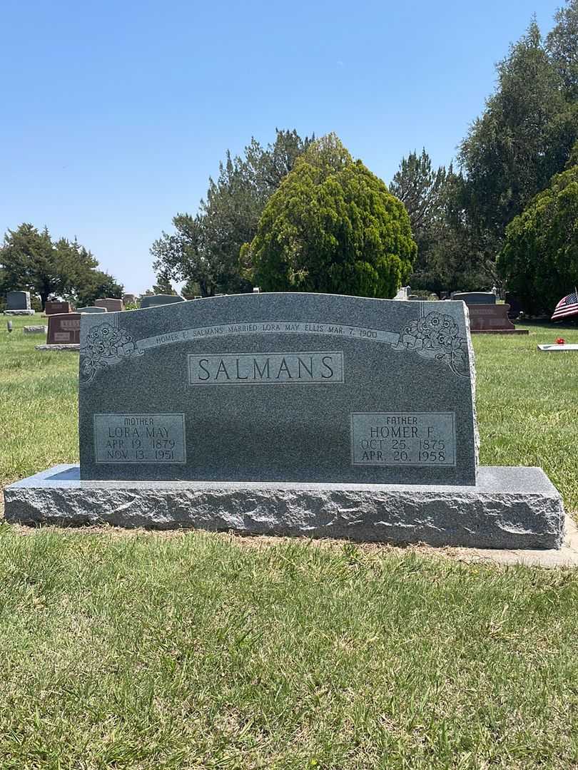 Lora May "Ellis" Salmans's grave. Photo 2