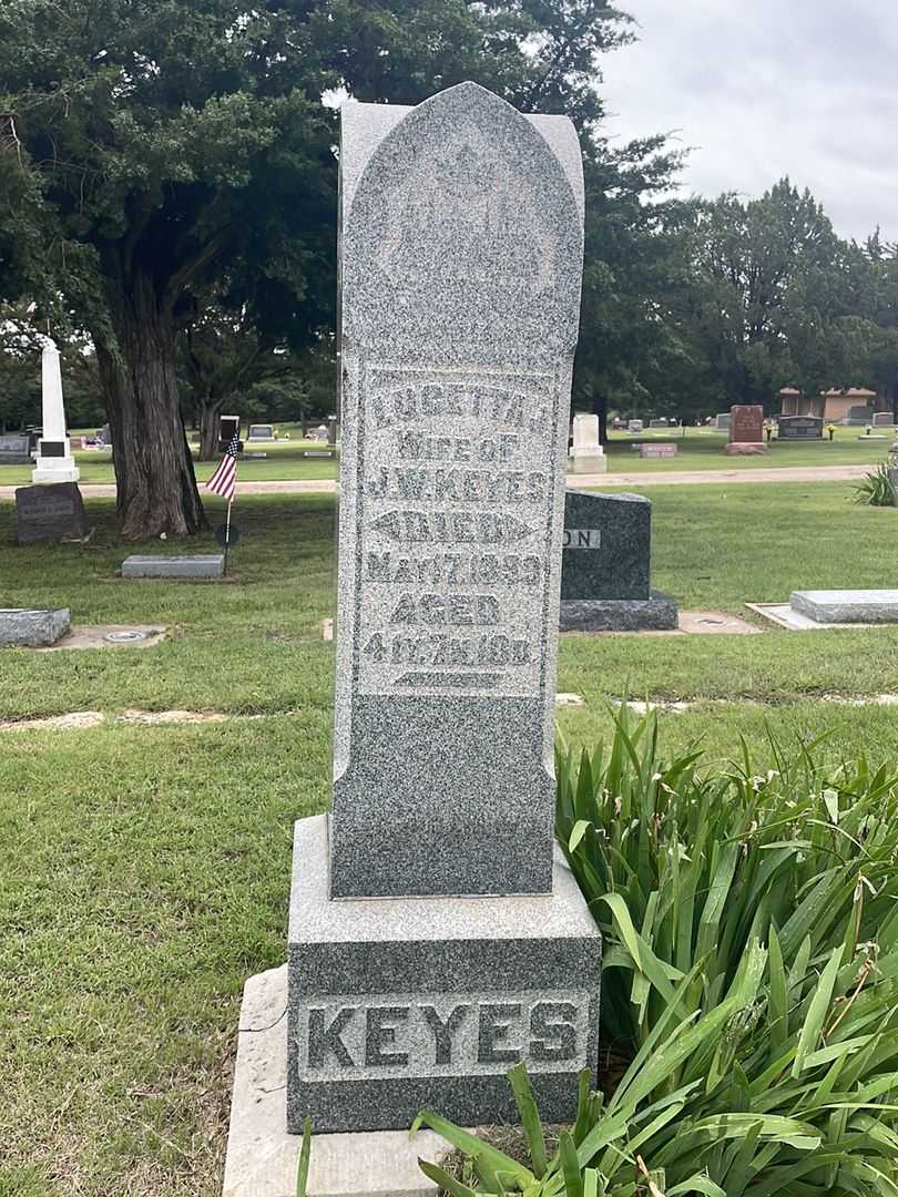 Lucetta J. Keyes's grave. Photo 2