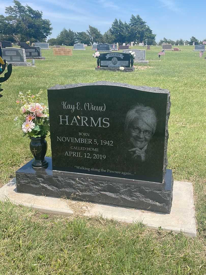 Kay Elaine Vieux Harms's grave. Photo 2