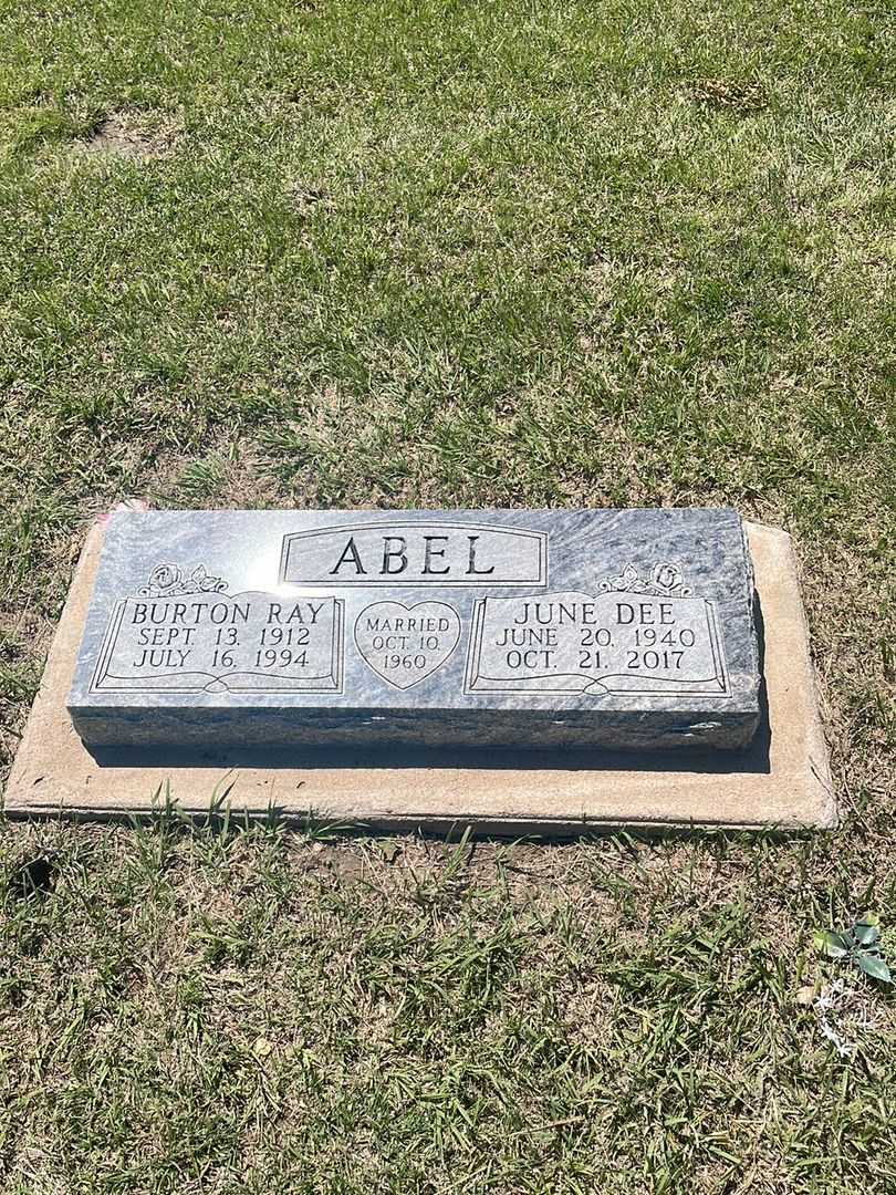 Burton Ray Abel's grave. Photo 2