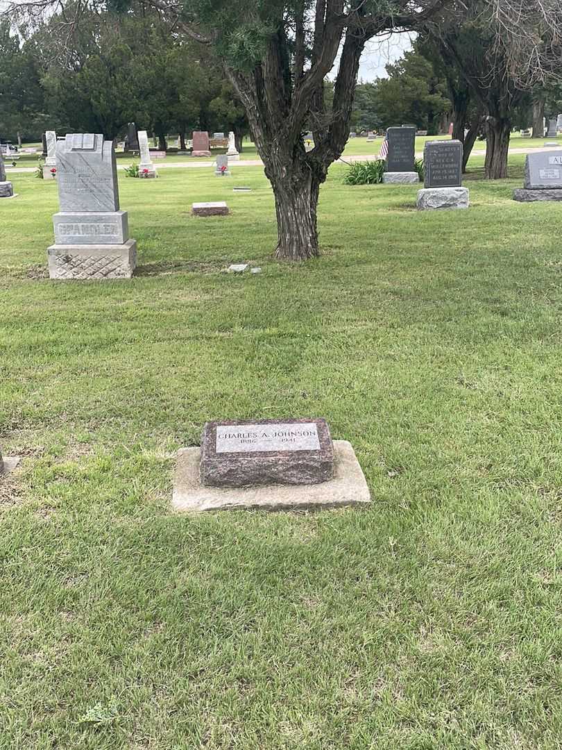 Charles A. Johnson's grave. Photo 1
