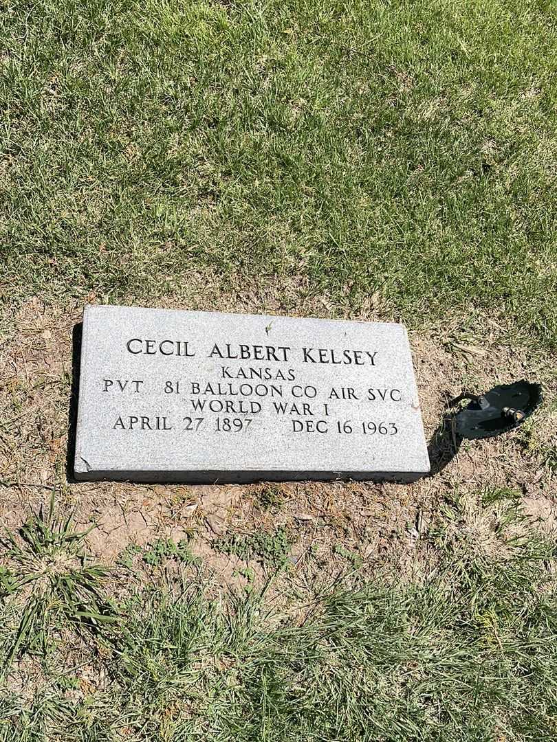 Cecil Albert Kelsey's grave. Photo 2