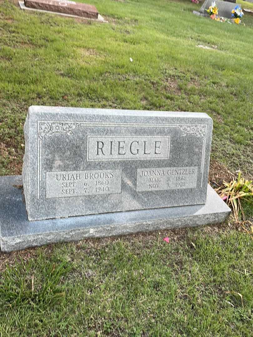 Joanna Gentzler Riegle's grave. Photo 2
